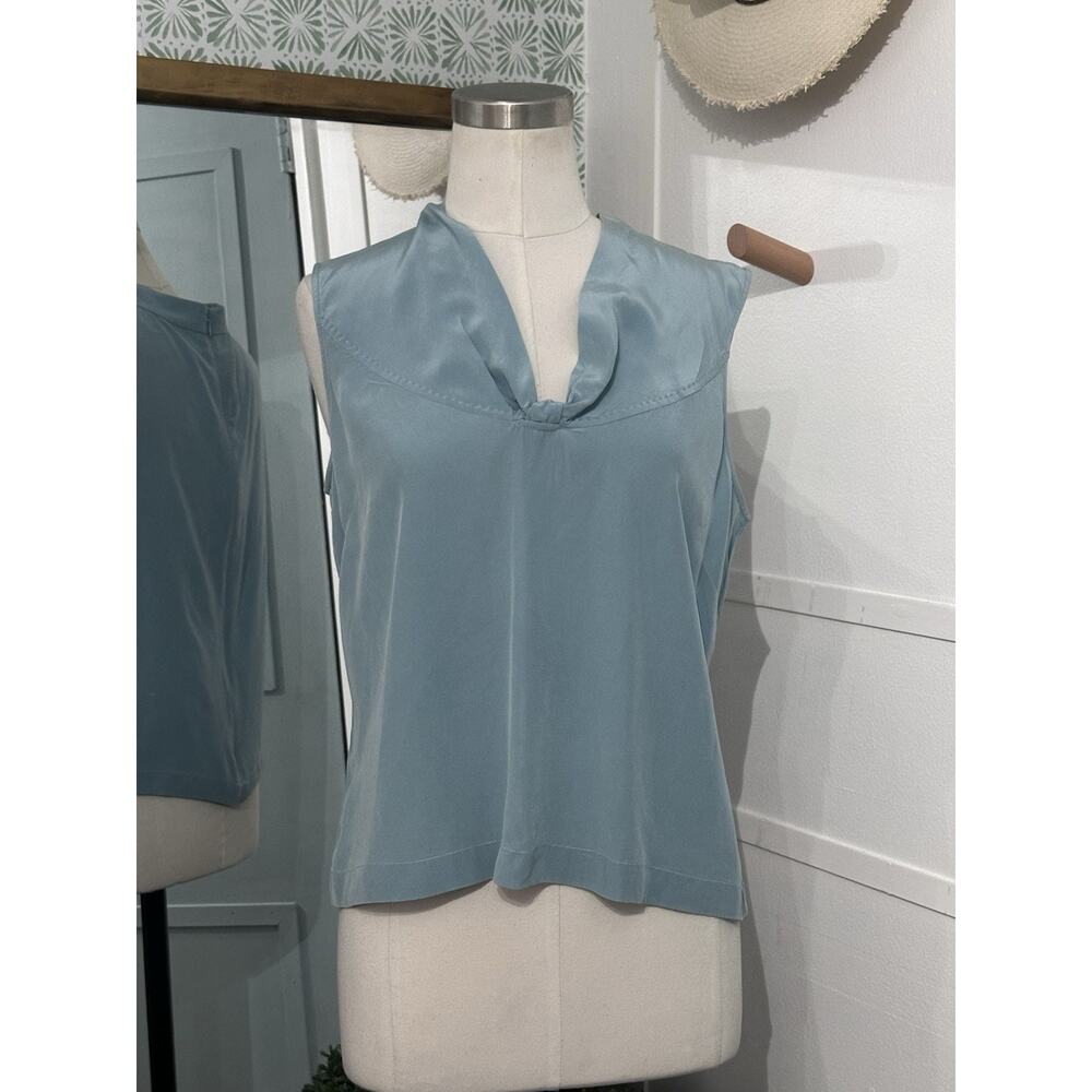 St. John 100% Silk Blouse Sleeveless Tank Top Women’s Shirt Size 6